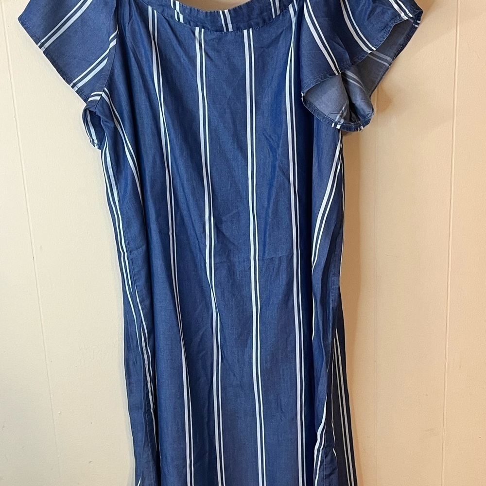 Appraisal Women Blue Strip dress. Size XL - Picture 12 of 16